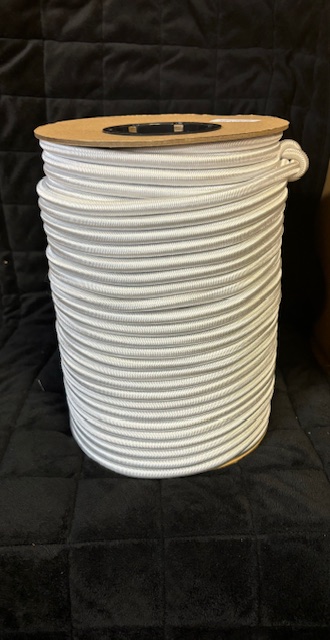 3/8" x 250 Ft Shock Cord, Fin: White