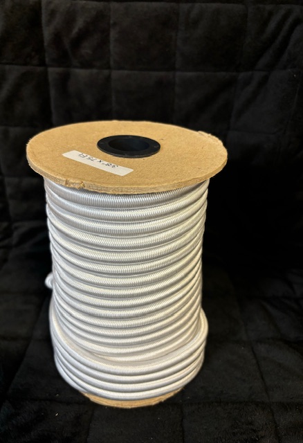 3/8" x 75 Ft Shock Cord, Fin: White
